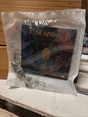 Alex and Ani Silver Lion Key Pendant Necklace
